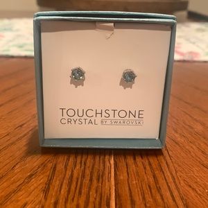 Touchstone Crystal blue Crystal studs